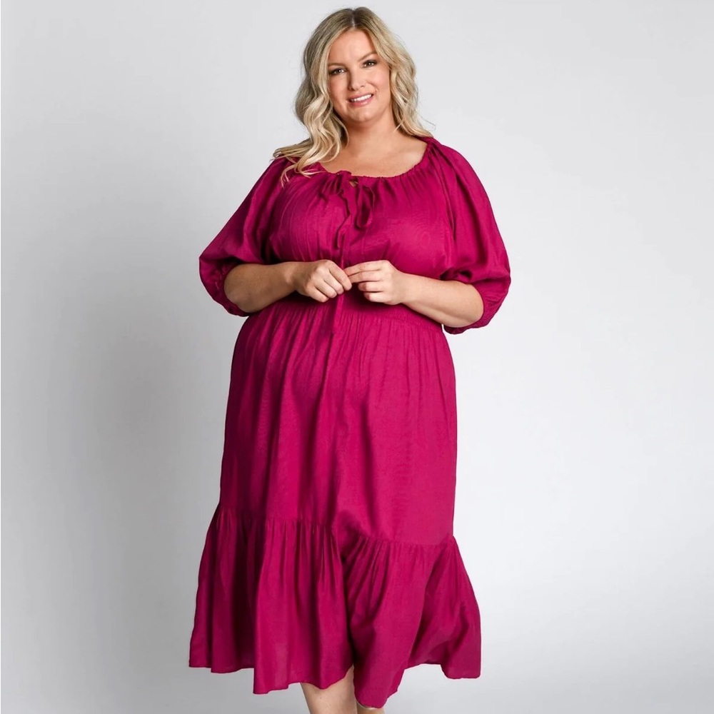 Diana prairie midi dress in French plum
